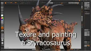 zbrush is easy.styracosaurus texture and paint