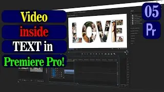 How to add VIDEO inside TEXT in ADOBE PREMIERE PRO CC 2023 - Class 05 l Masking in Premiere Pro 2023