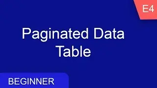Flutter Paginated Data Table | Flutter Beginner Series e4