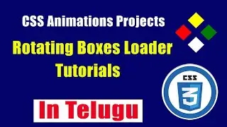 How To Make Css Rotating Boxes Loader Animation In Telugu