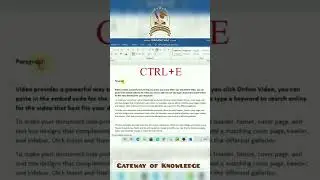 CTRL+E Shortcut Key | Keyboard Shortcut | Computer Shortcut keys | MS Office Shortcut Keys | MS Word