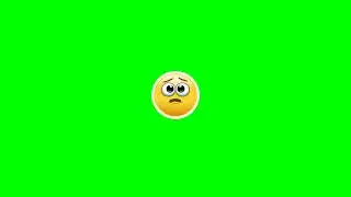 sad emoji green screen 