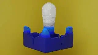 Blender Lego water simulation