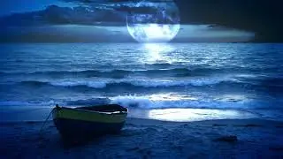 Deep Sleep | Waves Crashing | Night Beach | Full Moon