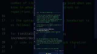 for loop in JavaScript.  