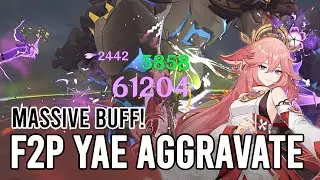 F2P C0 Yae Miko Aggravate is scary! | Genshin Impact