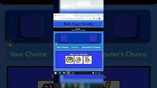 Rock paper Scissors UI in Javascript #shorts #coding