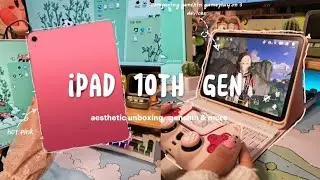 💓pink ipad 10 gen aesthetic unboxing | genshin gameplay + more