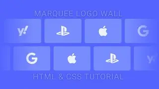 How To Make A Website Marquee Logo Wall Using HTML & CSS | Logo Wall Design HTML CSS Tutorial