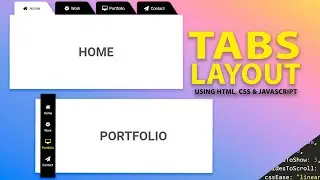 How to Create Tabs Layout using HTML, CSS & JavaScript |  Animated Vertical Tabs Tutorial