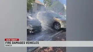 Seneca City Fire Department respond to car fire