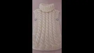 Пончо-жилетка для девочки. Подробный мастер-класс