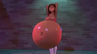 She Gulp Her friend and Start Belly dance. Animation by kanilan deviantart(Girl vore,Big bellydiges)