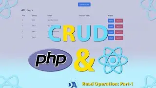 React CRUD operations using PHP API and MySQLi | PHP REST API | CRUD in React & PHP | Part 1