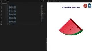 Watermelon slice using pure HTML5 and CSS3 | 2 minutes | No Talk
