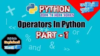 Python Tutorial #4 Operators In Python Part 1 #pythontutorial #pythonprogramming  #operatorsinpython