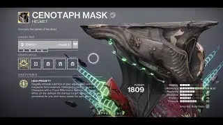 Cenotaph Mask Drop | K1 Revelation Master Lost Sector Solo Flawless | Destiny 2: Season Of The Witch