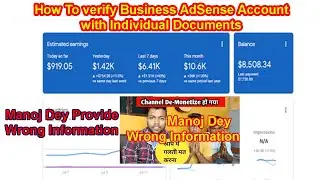 How To verify Business AdSense Account with Individual Documents 