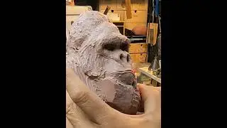 clay play #sculpture #gorilla
