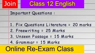 Grammar 14 Concord🔴Live - Class 12 English Online Class For Re-Exam and Regular Students!