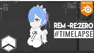 Blender Anime Modeling Rem Part 1 - RE:Zero | Nhij Quang