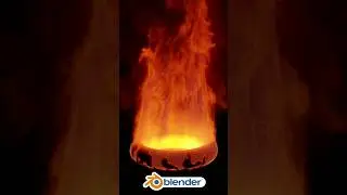 stylized fire #blenderanimation #blender3d #blender #visualeffects   #dynamics #shorts #fire