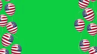 July 4th Balloons on green screen [FREE USE]