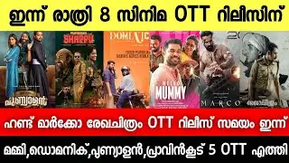 NEW OTT RELEASES MALAYALAM|REKHACHITHRAM,MUMMY,DOMINIC,MARCO OTT RELEASE DATE|TONIGHT OTT RELEASES