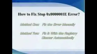 Stop 0x0000001E Kmode_Exception_Not_Handled Error Fix