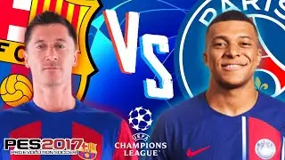 BIG MATCH BARCELONA VS PSG!! | Funny Moments Quarter Finals UEFA Champions League PES 2017 Indonesia