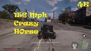 Top speed 156 mph in the Crazy horse with fatal Crash. Mafia Definitive Edition.
