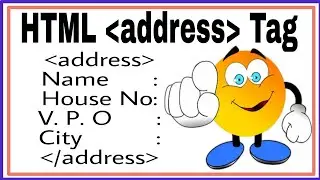 HTML address tag in html | address attribute | address element in html |2021 me html kese sikhe }