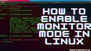 HOW TO ENABLE MONITOR MODE IN LINUX