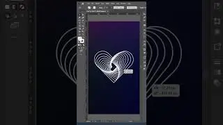 How to Create Spiral Line Heart using Distort & Transform in Illustrator  