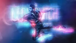 Neon Glitch Photoshop Effect Tutorial | Automatically create neon art