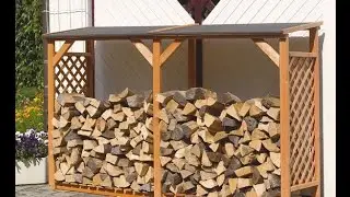 ДРОВНИЦА для дачи. ДРОВНИК на участке своими руками