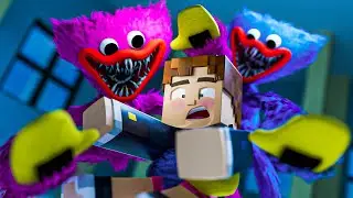 HUGGY WUGGY COUPLE ATTACKED ME IN MINECRAFT!! POPPY PLAYTIME FILM