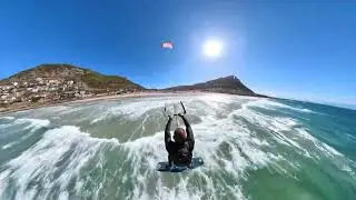 Kite loop and catch in just 17 knots 