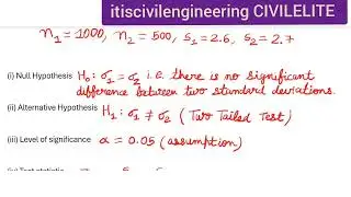 Z Test -- Test of Significance for difference of Standard Deviation | Hypothesis Testing