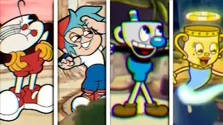 FUNKHEAD vs Cuphead - All Characters Main Cuphead Animation Comparison