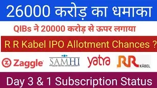 R R Kabel IPO Allotment Chances | Day 3 Subscription | Zaggle Prepaid IPO |