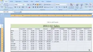 Excel 2007 Tutorial 5 - Function Worksheet Example - Sum Total Minimum Maximum Average Median