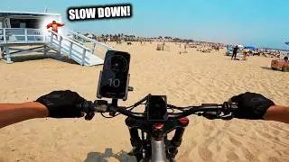 Crazy Beach Rip on 46 MPH Eahora Romeo Pro II Ebike