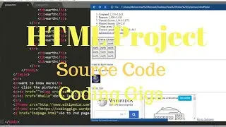 HTML project | 2020 | CodingGigs | iframes | tables | images | links | lists | formatting | HTML5