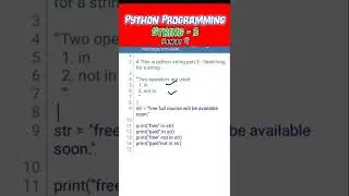 Python Tutorial || Strings In Python - 3 || Basic Code 