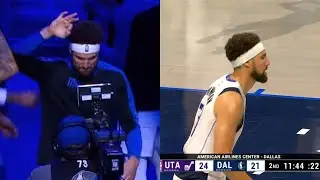 Klay Thompson introduced and scores first bucket with Dallas Mavericks