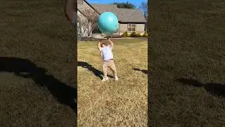 Сбил мячом | Knocked down by a huge ball 🤭😂 #приколы #смешноевидео #смешно #funny #comedy #jokes