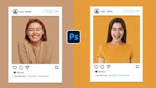 3D instagram post effect in photoshop