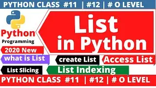python list : list in python | list | list slicing | list indexing | creating a list in python 2020