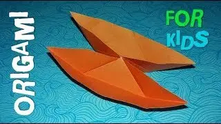 ORIGAMI KATAMARAN simple scheme for beginners and children